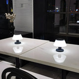 Modern Innovative Geometric Black Solar Table Lamp Image - 4