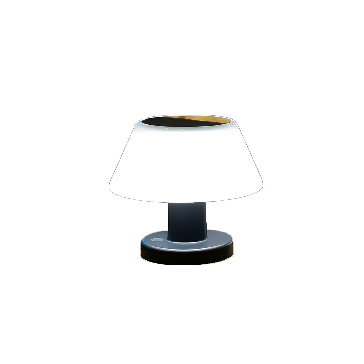 Modern Innovative Geometric Black Solar Table Lamp Image - 5