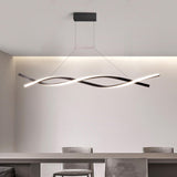 Modern Intertwined Design Wave Island Pendant Light Image - 1