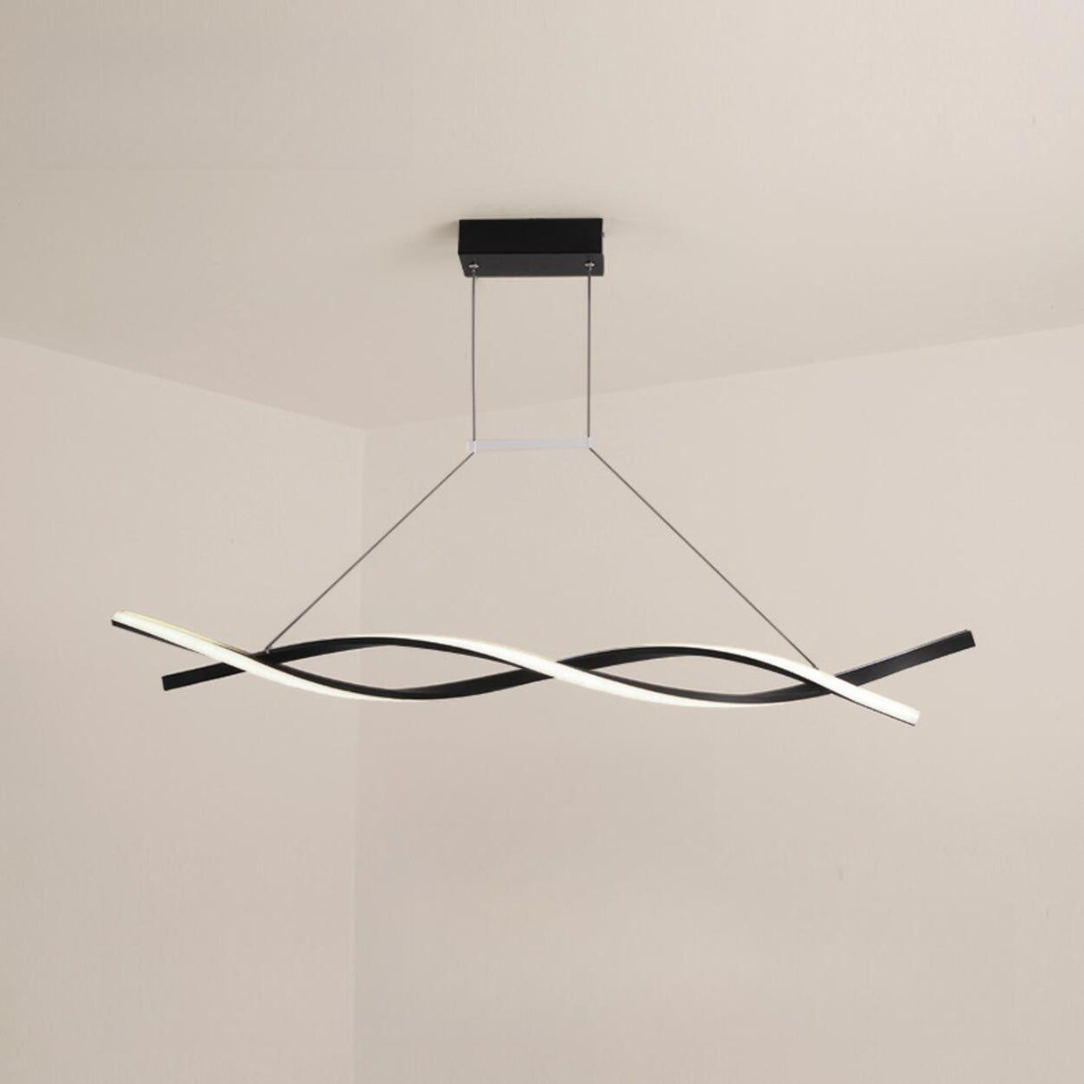 Modern Intertwined Design Wave Island Pendant Light Image - 11