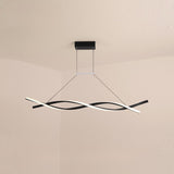 Modern Intertwined Design Wave Island Pendant Light Image - 2