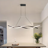 Modern Intertwined Design Wave Island Pendant Light Image - 4