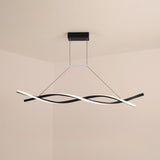 Modern Intertwined Design Wave Island Pendant Light Image - 5