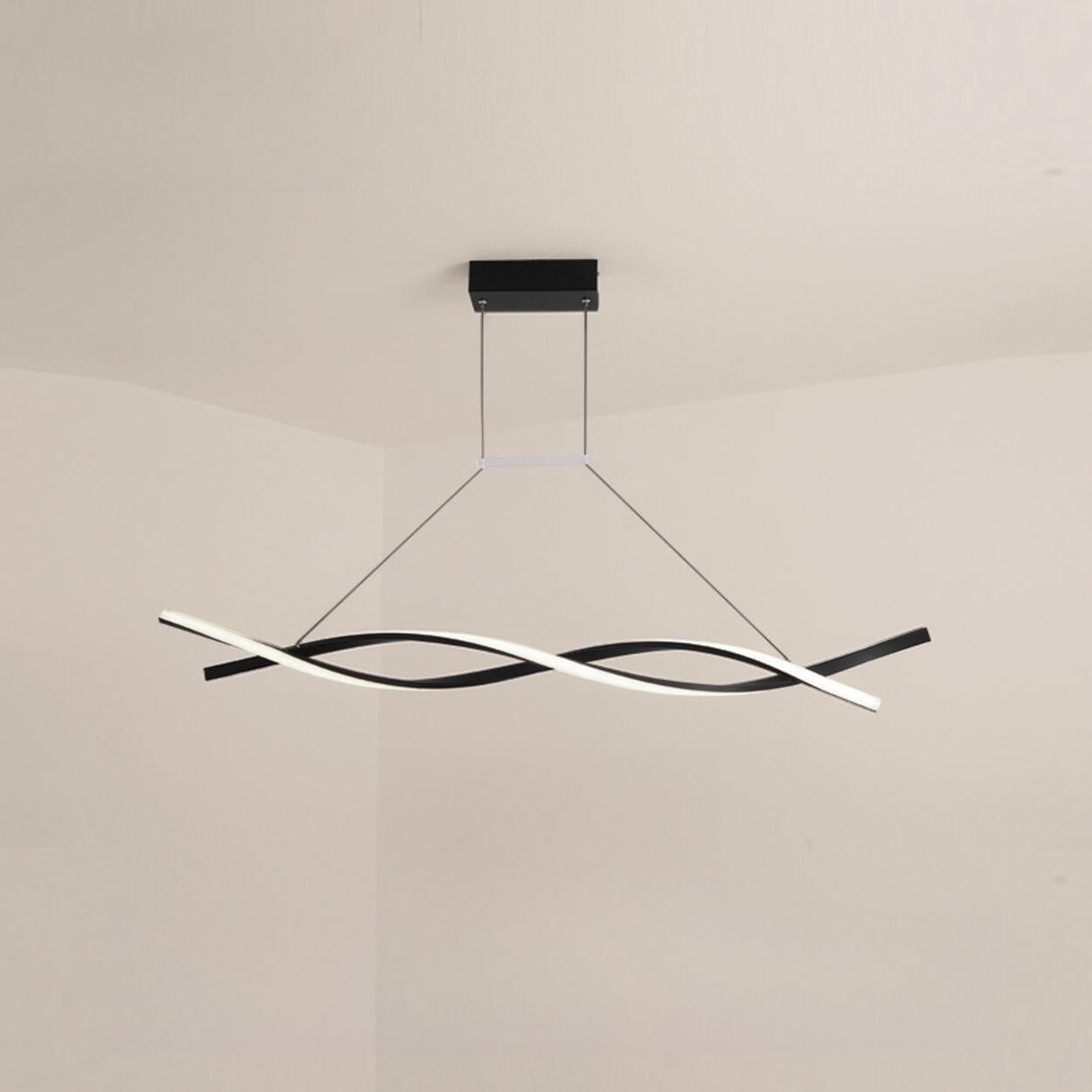 Modern Intertwined Design Wave Island Pendant Light Image - 7