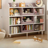 Modern Kids Closed Back Toy Organizer Wide Bookcase Image - 19