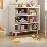 Modern Kids Closed Back Toy Organizer Wide Bookcase Image - 20