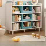 Modern Kids Closed Back Toy Organizer Wide Bookcase Image - 26