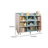 Modern Kids Closed Back Toy Organizer Wide Bookcase Image - 39