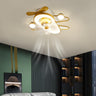 Modern Kids Room Airplane Ceiling Fan with LED Light Image - 3