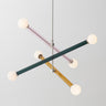 Modern Kids Room Multi Color Cast Iron Tube Chandelier Image - 6