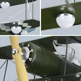 Modern Kids Room Red Airplane Pendant Light Chandelier Image - 8