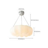 Modern Kids Room White Resin Cloud Pendant Chandelier #size