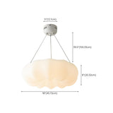 Modern Kids Room White Resin Cloud Pendant Chandelier Image - 11