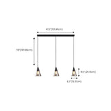 Modern Kitchen Black Cone Clear Glass Pendant Light Image - 10