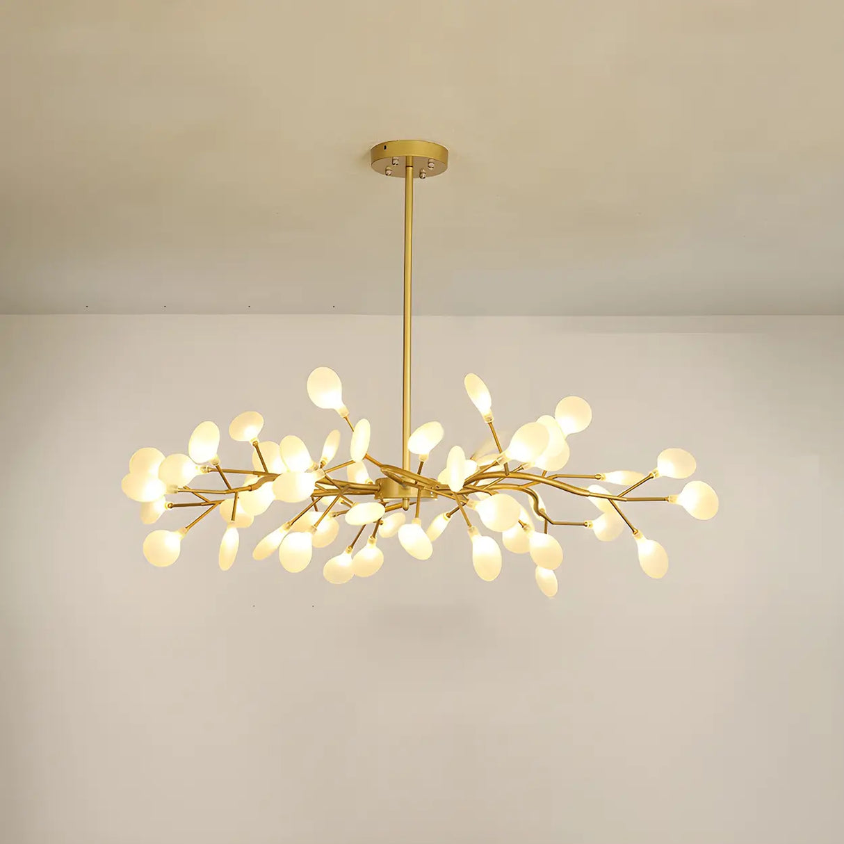 Modern Large Branch Crystal Brass Chandelier Ceiling Light Image - 11