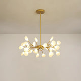 Modern Large Branch Crystal Brass Chandelier Ceiling Light Image - 13