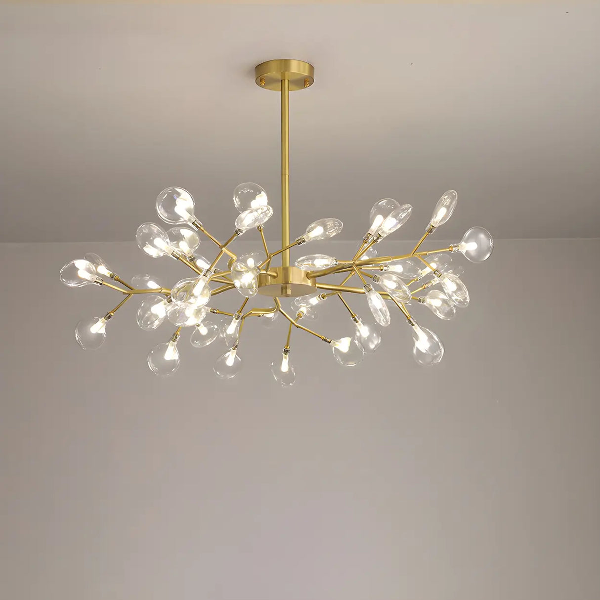 Modern Large Branch Crystal Brass Chandelier Ceiling Light Image - 2