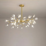 Modern Large Branch Crystal Brass Chandelier Ceiling Light Image - 2