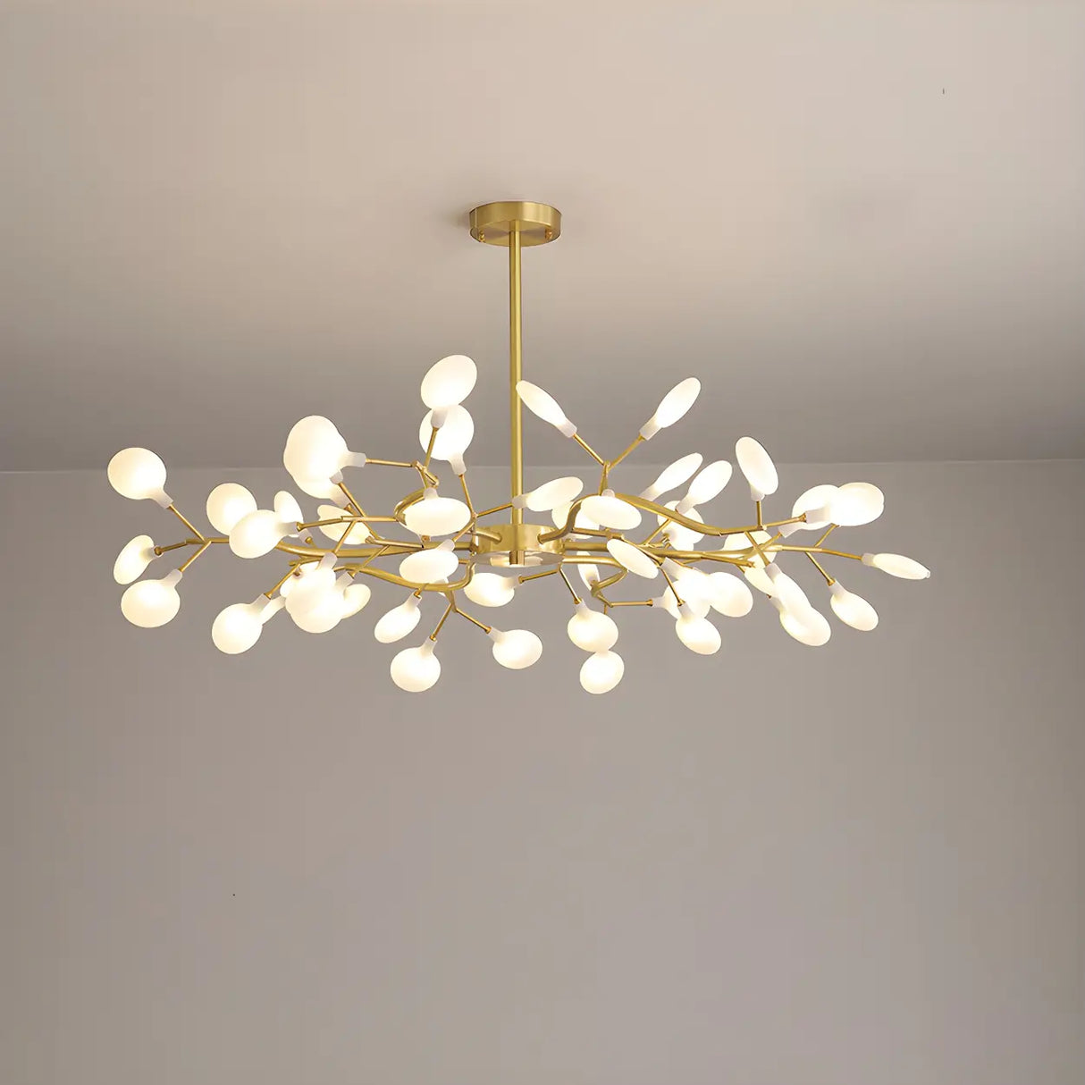 Modern Large Branch Crystal Brass Chandelier Ceiling Light Image - 4