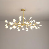 Modern Large Branch Crystal Brass Chandelier Ceiling Light Image - 4