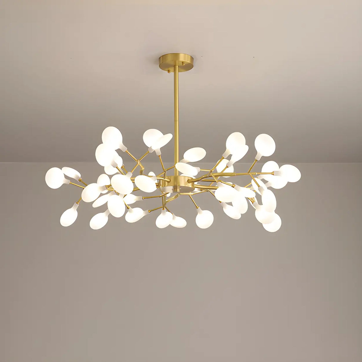 Modern Large Branch Crystal Brass Chandelier Ceiling Light Image - 5