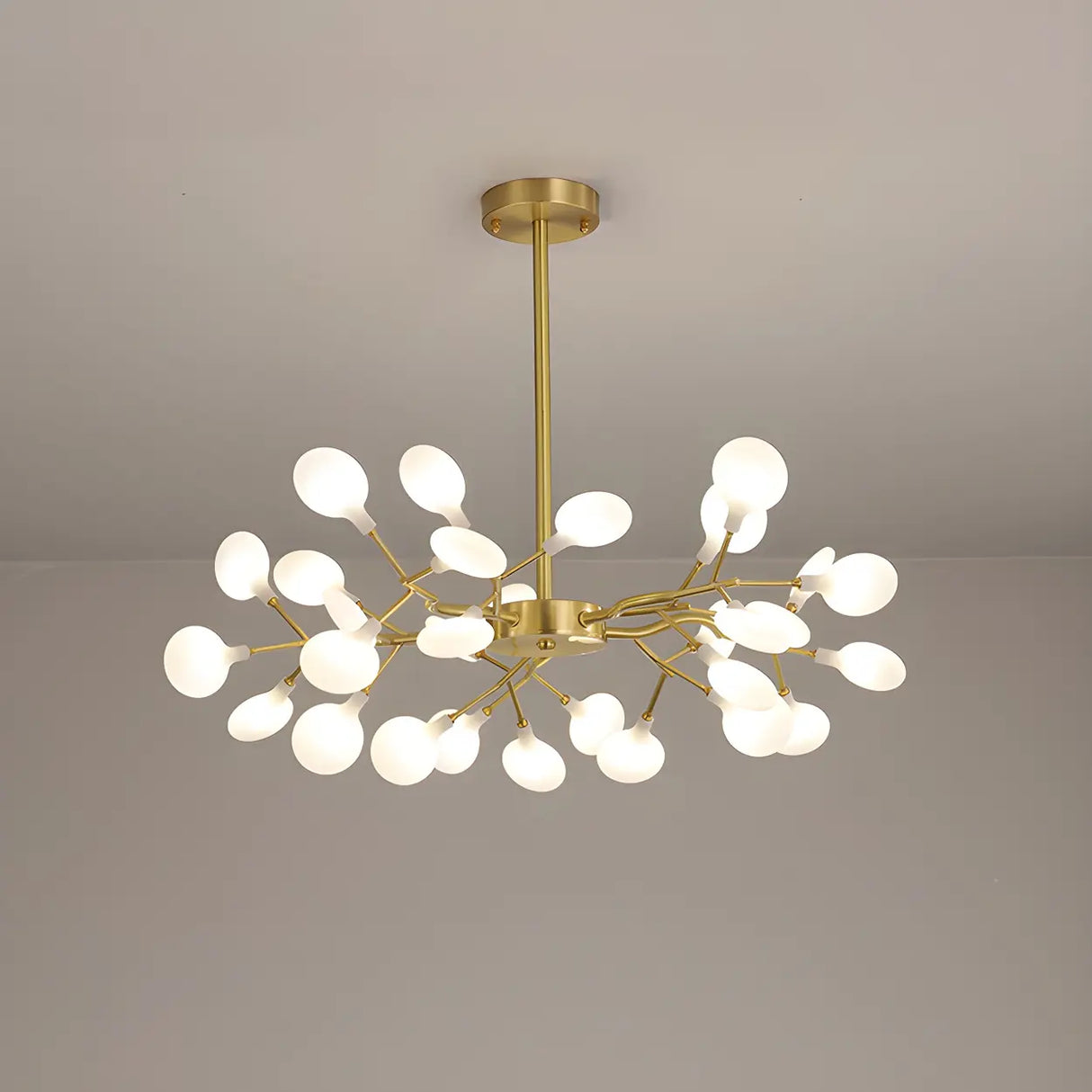 Modern Large Branch Crystal Brass Chandelier Ceiling Light Image - 6