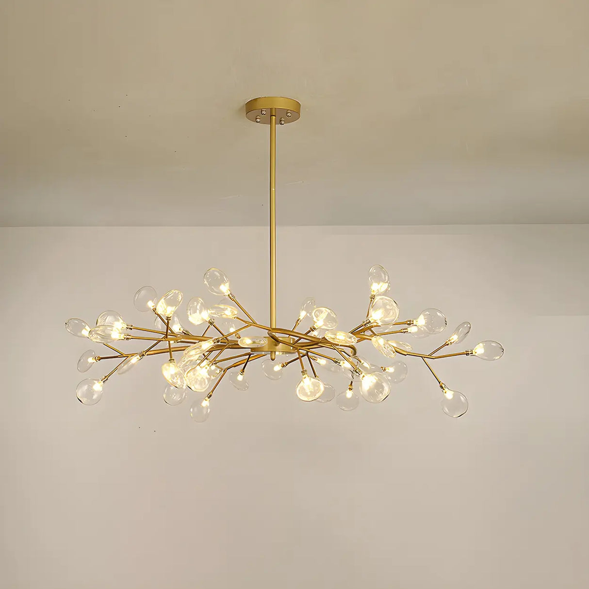 Modern Large Branch Crystal Brass Chandelier Ceiling Light Image - 7