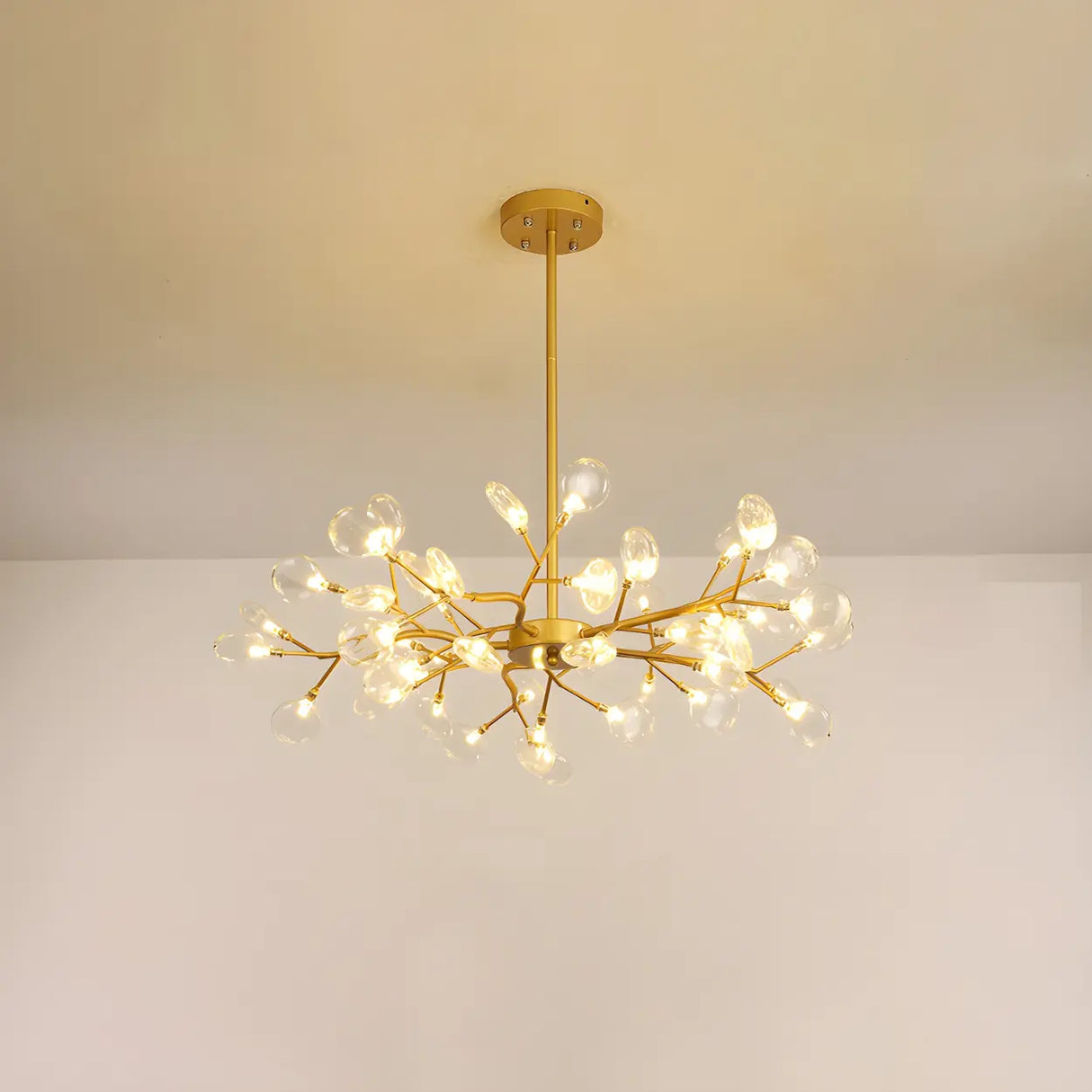 Modern Large Branch Crystal Brass Chandelier Ceiling Light Image - 8