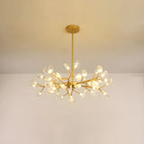 Modern Large Branch Crystal Brass Chandelier Ceiling Light Image - 8