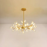 Modern Large Branch Crystal Brass Chandelier Ceiling Light Image - 9