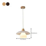 Modern Layered Frosted Glass Dome Pendant Light #size