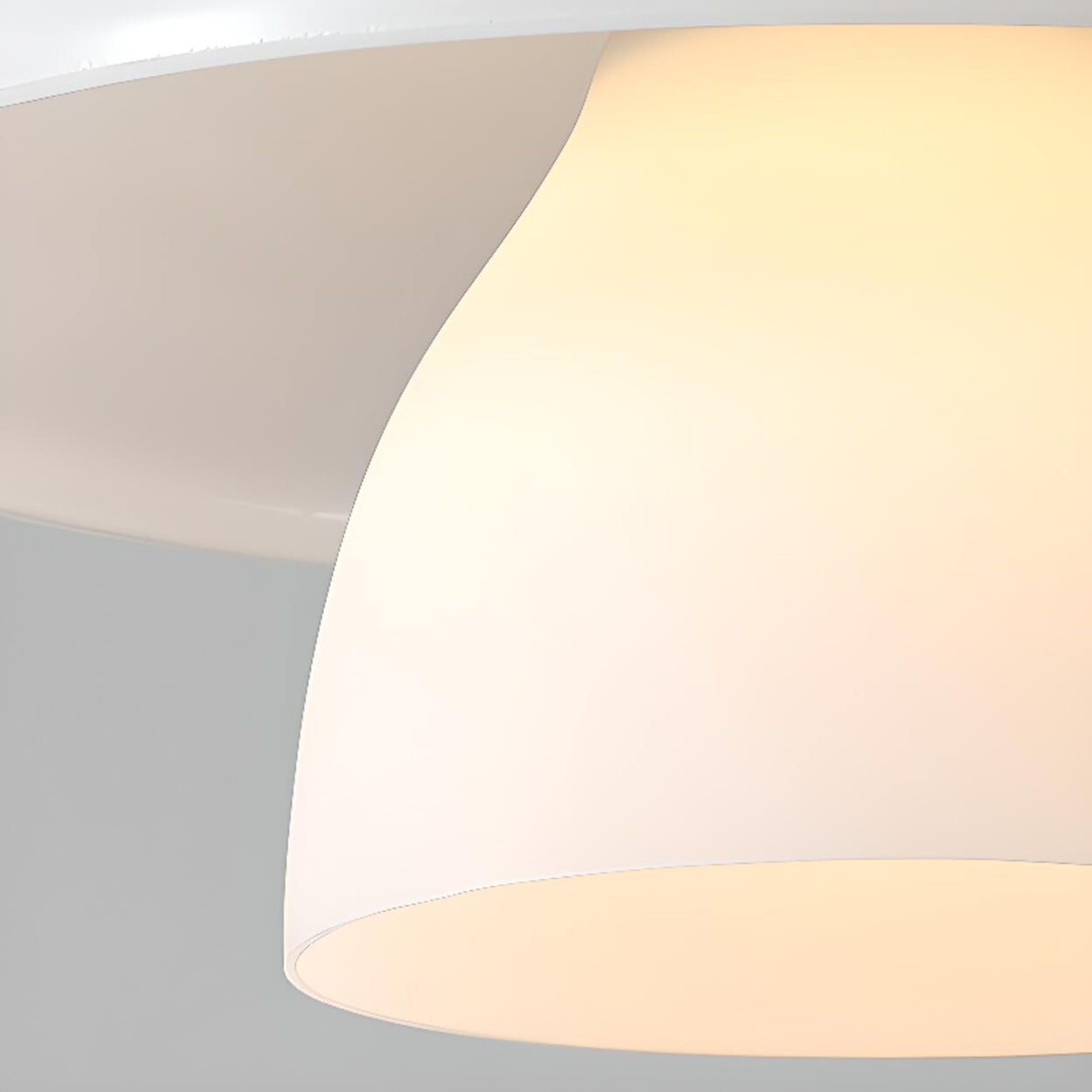 Modern Layered Frosted Glass Dome Pendant Light Image - 9