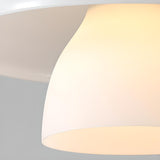 Modern Layered Frosted Glass Dome Pendant Light Image - 9