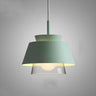 Modern Layered Multi-Color Metal Geometric Pendant Light Set Image - 13