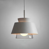 Modern Layered Multi-Color Metal Geometric Pendant Light Set Image - 5