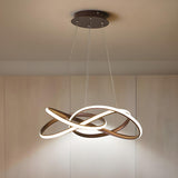 Modern LED Acrylic Infinity Loop Pendant Light Chandelier Image - 2