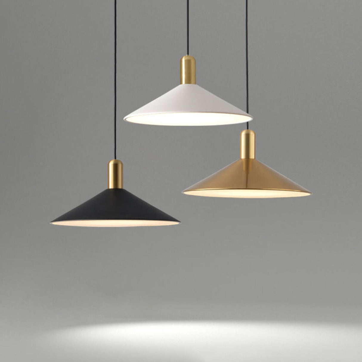 Modern LED Antique Conical Matte Cone Pendant Light Image - 8