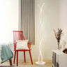 Modern LED Bedroom White Spiral Acrylic Floor Lamp Image - 6