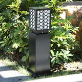 Modern LED Black Garden Lamp Post Lighting Landscape Image - 1