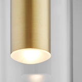 Modern LED Clear Glass Cylinder Pendant Lights Bedroom Image - 11