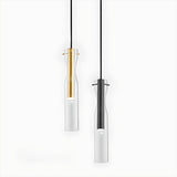 Modern LED Clear Glass Cylinder Pendant Lights Bedroom Image - 13