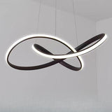 Modern LED Infinity Chandelier Adjustable Height Image - 10