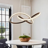 Modern LED Infinity Chandelier Adjustable Height Image - 15