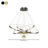 Modern LED Infinity Chandelier Adjustable Height Image - 17