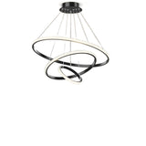 Modern LED Infinity Chandelier Adjustable Height Image - 5