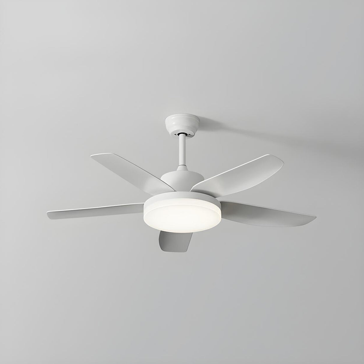 Modern LED Remote 5-Blade Wood Ceiling Fan with Light Image - 3