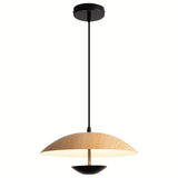 Modern Led String Pendant Light Wood and Black  Image - 10