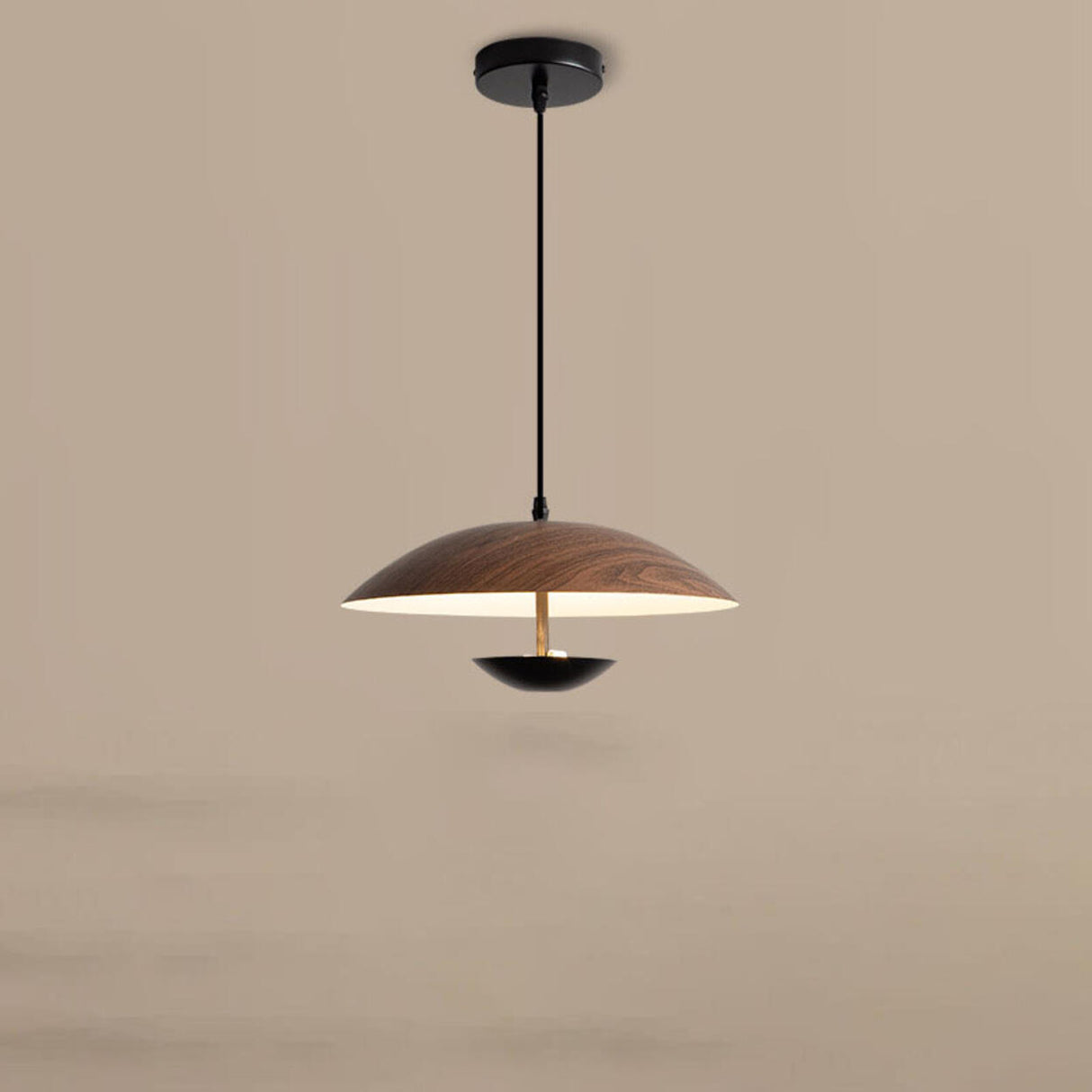 Modern Led String Pendant Light Wood and Black  Image - 11