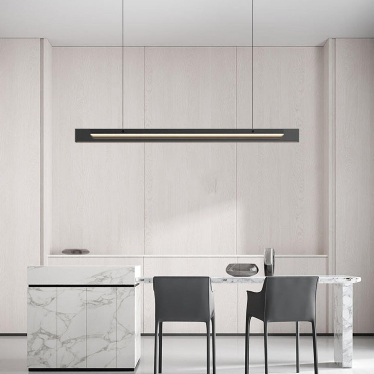 Modern Linear Adjustable LED Island Pendant Light Image - 1