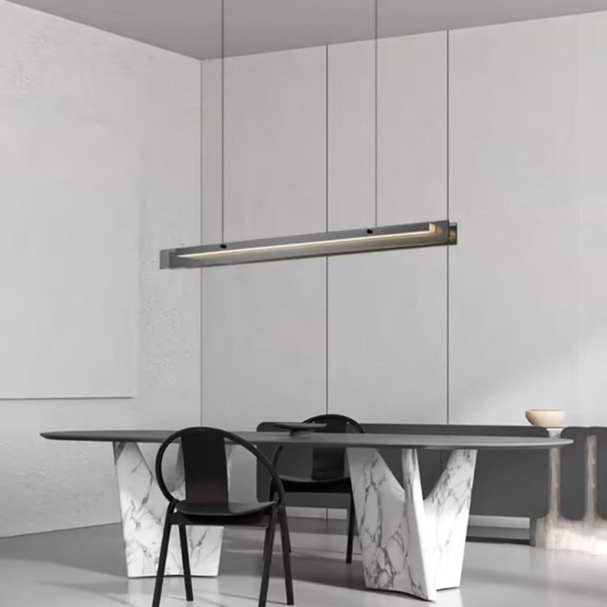 Modern Linear Adjustable LED Island Pendant Light Image - 4